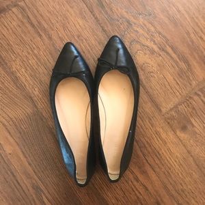 J.crew Gemma ballet flats in black genuine leather